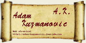Adam Kuzmanović vizit kartica